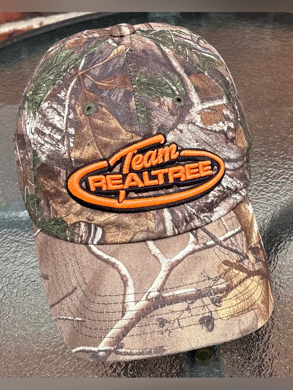 Team Realtree Camo Embroidered Strapback Hat OSFA EUC